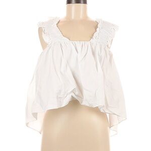 Cotton Ruffle Sleeve Top